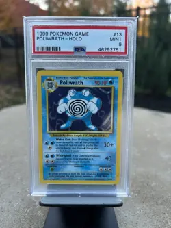 1999 Pokemon Base Set Poliwrath #13 Holo Rare 13/102 - PSA 9 MINT - Image 1