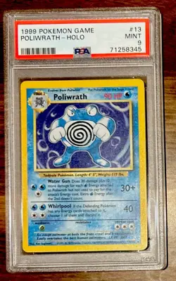 1999 Pokemon Base Set Poliwrath #13 Holo Rare 13/102 - PSA 9 MINT - NEW SLAB🔥🔥 - Image 1