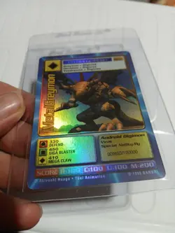 Digimon MetalGreymon DW-01 Rare Holo Card PlayStation Promo Bandai 1999 - Image 2