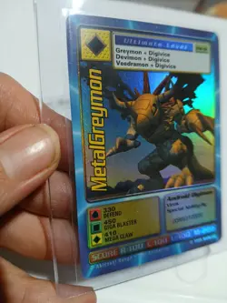 Digimon MetalGreymon DW-01 Rare Holo Card PlayStation Promo Bandai 1999 - Image 3