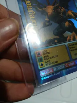 Digimon MetalGreymon DW-01 Rare Holo Card PlayStation Promo Bandai 1999 - Image 4