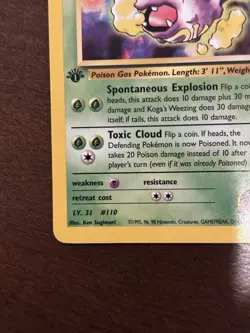 Pokemon TCG Koga's Weezing Gym Challenge 50/132 1st Edition Uncommon 70 HP - Image 4