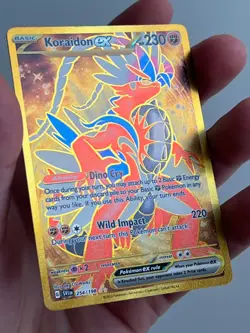 Pokemon TCG Scarlet and Violet Koraidon EX Hyper Rare Gold 254/198 Secret Rare - Image 1