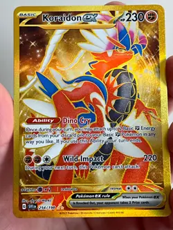 Pokemon TCG Scarlet and Violet Koraidon EX Hyper Rare Gold 254/198 Secret Rare - Image 2
