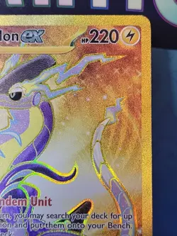 2023 Pokemon Scarlet and Violet #253 Miraidon EX HR SVI EN Hyper Rare Gold Holo - Image 3