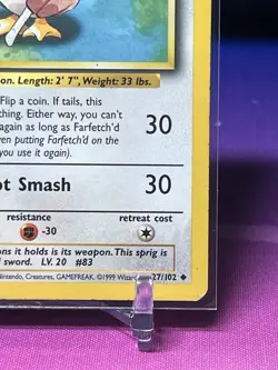 Pokemon - Farfetch’d 27/102 - Base Set Unlimited - Mp - Image 5