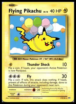 Flying Pikachu 110/108 XY - Evolutions Pokemon Card | NM - Image 1