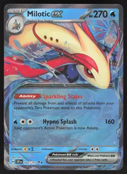 Milotic ex 042/191 Double Rare Pokemon TCG SV08: Surging Sparks NM - Image 1