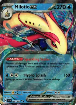 Pokemon TCG Milotic ex 042/191 Sv08: Surging Sparks Double Rare NM - Image 1