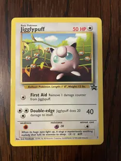 Pokemon Jigglypuff #7 WOTC Black Star Promo Near-Mint Condition - Image 1