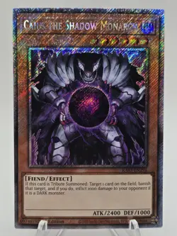 Yugioh Caius the Shadow Monarch (Platinum Secret Rare) RA03-EN194 Bonanza - Image 1
