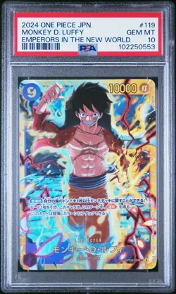2024 ONE PIECE JPN OP09-EMPERORS IN THE NEW WORLD #119 MONKEY D. LUFFY PSA 10 - Image 1