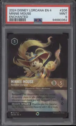 Minnie Mouse Musketeer Champion Disney Lorcana Ursula's Return Enchanted #206 PS - Image 1