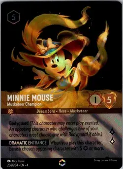 Lorcana | Ursula's Return | Minnie Mouse - Musketeer Champion (Enchanted) | 206/ - Image 1