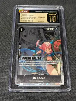 CGC 10 PRISTINE Rebecca Winner - OP04-092 - 2025 Winner Pack Vol. 2 - One Piece - Image 1