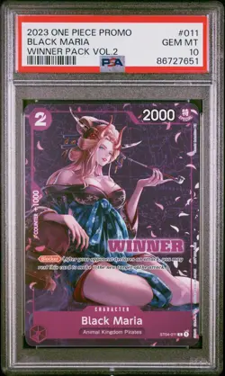 2023 Black Maria WINNER Pack Vol.2 ST04-011 English One Piece PSA 10 Gem Mint - Image 1