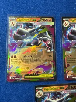 Mega Charizard x EX 013/094 Me02: Phantasmal Flames Holo Lot Of 5 Cards - Image 2