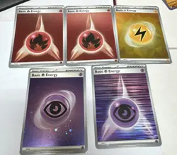 5 Holo Basic Energy Pokemon Cards Phantasmal Flames (5 Holos) - Image 1