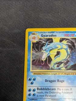 Pokemon TCG Gyarados Base Set Holo Card 6/102 Unlimited Rare - HP - Image 3