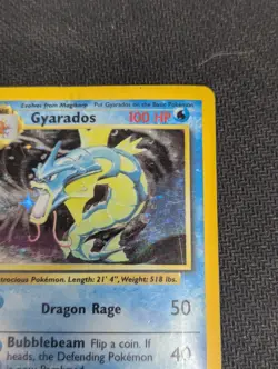 Pokemon TCG Gyarados Base Set Holo Card 6/102 Unlimited Rare - HP - Image 4