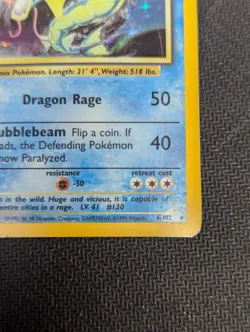Pokemon TCG Gyarados Base Set Holo Card 6/102 Unlimited Rare - HP - Image 5