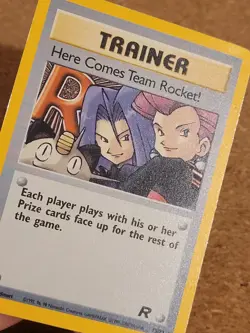 Pokemon Team Rocket 1999-2000 Rare Holo Card 15/82 Here Comes Team Rocket - Image 2