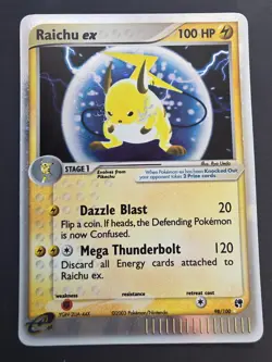 Raichu EX Sandstorm Card 98/100 Pokemon TCG Ultra Rare Holo Expedition - Image 1