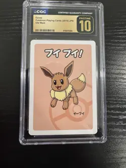 2019 Pokemon Japanese Playing Cards Old Maid Eevee CGC 10 PRISTINE - Image 1