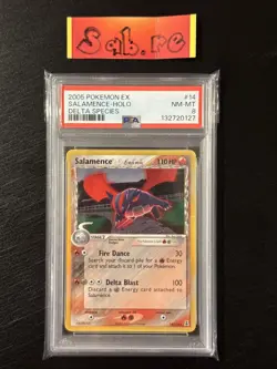 PSA 8 Salamence Holo Rare EX Delta Species 14/113 Pokemon Card - Image 1