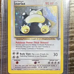 Pokemon Snorlax Jungle Holo Rare 11/64 90 HP Wizards of the Coast Card - Image 1