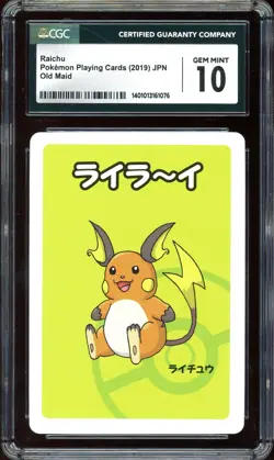 Raichu Old Maid Pokemon Playing card 2019 GEM MINT CGC 10 - Image 1