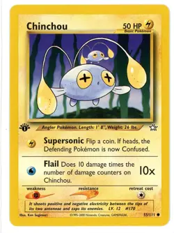 Chinchou 55/111 1st Edition Neo Genesis Pokemon Card - Image 1