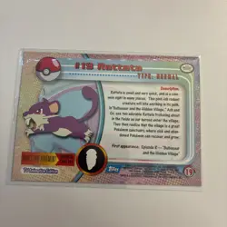 Rattata 2000 Topps Chrome Pokemon Rattata Chrome Card#19!Pokemon Chrome Card - Image 3