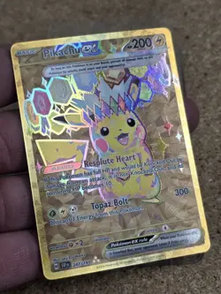 Pokemon Pikachu TCG EX Surging Sparks Holo Hyper Rare Gold Card 247/191 English - Image 3