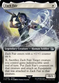 Zack Fair EXTENDED ART Final Fantasy Magic MTG NM - Image 1