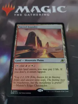 Mtg. Sacred Foundry. Foil. Edge of Eternities. Pack Fresh - Image 1