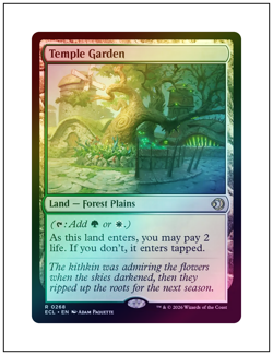 1x Temple Garden, Foil, Lorwyn Eclipsed, Magic MTG NM - Image 1