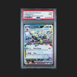 2025 Pokemon Prismatic Evolutions UMBREON EX 060/131 Surprise Box Stamped PSA 9 - Image 1
