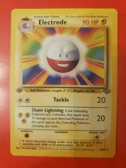 Pokemon TCG: 1999 Electrode 18/64 1st Edition Jungle Non-Holo Rare HP - Image 1