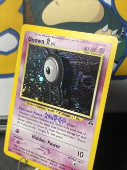 Pokemon TCG Unown [A] 14/75 Neo Discovery Unlimited Holo Rare Vintage 2001 - Image 5