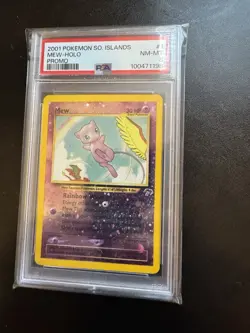 The Pokemon Company Mew Southern Islands Promo Reverse Holo PSA 8 01/18 2001 - Image 1