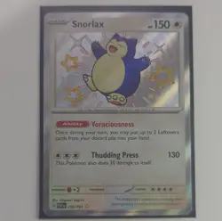 Pokemon Snorlax SV: Paldean Fates Shiny Rare Holo 202/091 Ability HP 150 Basic - Image 1