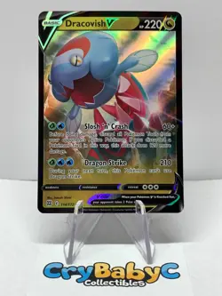 Pokemon Dracovish V 114/172 Brilliant Stars Sword & Shield ULTRA RARE - Image 1