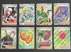 Pokemon TCG Playable Full Art Trainer Lot Of 8 - Image 1