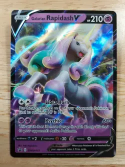Galarian Rapidash V SWSH111 NM Promo Rare Pokemon Card - Image 1