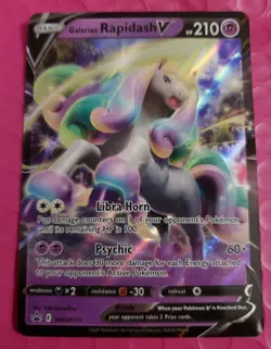 Galarian Rapidash V SWSH111 - Black Star Promo - Ultra Rare Holo Pokemon Card NM - Image 1