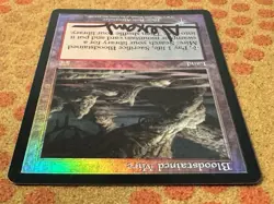 MtG: Onslaught Foil Bloodstained Mire - NM - Signed - Image 3