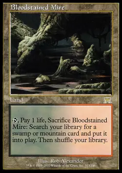 MTG Magic the Gathering Bloodstained Mire (313/350) Onslaught LP - Image 1
