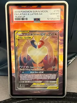 Pokemon 2019 Latias & Latios GX 170/181 Alt Art Team Up PSA 10 - Image 1