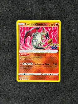 Pokemon TCG Radiant Charizard Holo Card 11/78 Sword & Shield Pokemon Go Rare - Image 1
